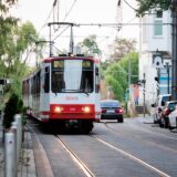 Eine Stadtbahn der Linie U42 in Dortmund