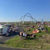 Blick auf den Gipfel der Halde Hoheward am Rande des  Sunset-Picknicks.