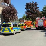 Einsatzfahrzeuge an der Langeoogstraße