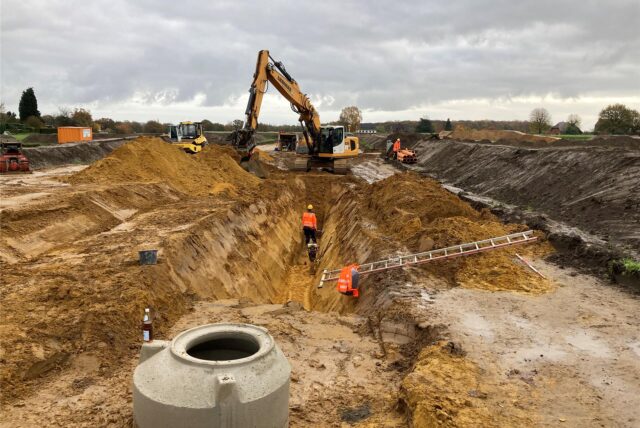 Ein Baugembiet in Marl wird erschlossen.