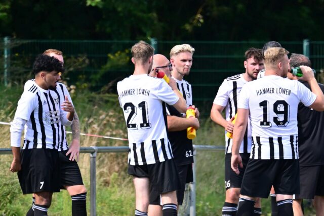 Die Hammer Löwen bei einer Trinkpause in der abgelaufenen Saison