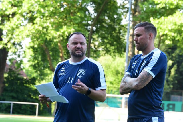 Das Trainerduo von Wacker Obercastrop: Jimmy Thimm (l.) und Kevin Großkreutz.