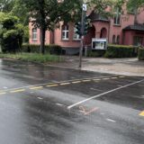 Nasse Fahrbahn in Herten