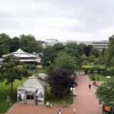 Der Dortmunder Stadtgarten in der Innenstadt aus der Vogelperspektive.