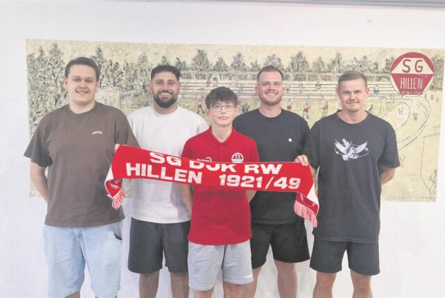 Die Neuen bei der SG Hillen: (v.l.) Florian Pilorz, Delil Ekinci, Tim Pfeifer, Lars Güntzel und Tim Krybus.