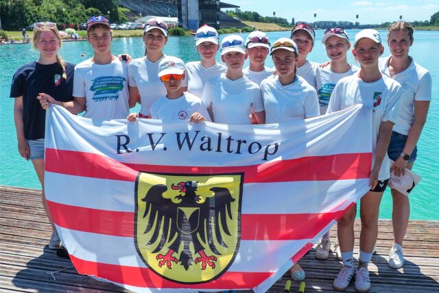 Mit zehn Jungen und Mädchen war der Ruderverein Waltrop beim Bundeswettbewerb in München am Start.