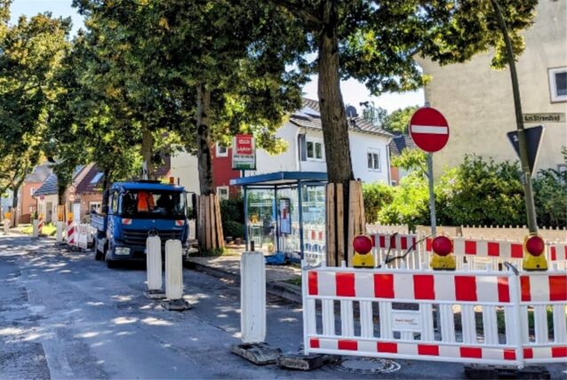 Warnbaken an der Luisenstraße.
