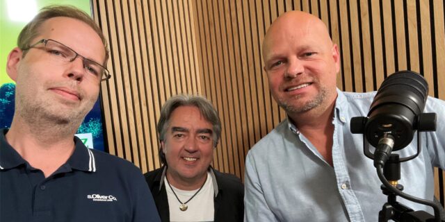 Stefan Korte, Patrick Köllner und André Mölleken (v.l.) im Podcaststudio.