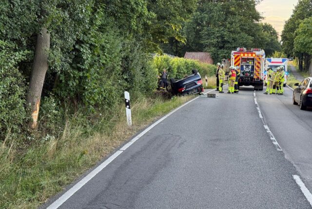 Die Lippramsdorfer Straße ist nach einem Verkehrsunfall gesperrt