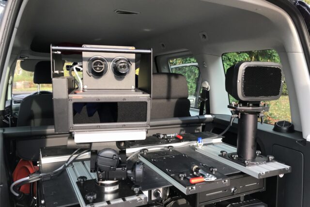 Blick auf die Technik eines Radarwagens. Auch im Kreis Recklinghausen werden regelmäßig Verkehrsüberwachungen durchgeführt.