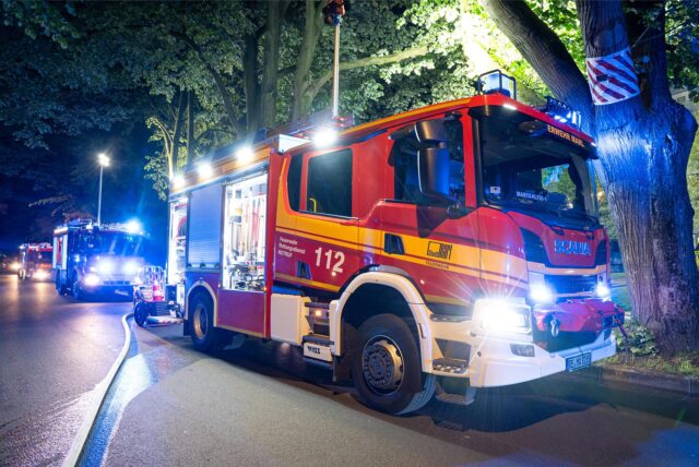 Ein Löschfahrzeug der Feuerwehr Marl.