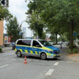 Die Polizei sperrte die Borkener Straße am Montagnachmittag (14.7.) aufgrund eines Unfalls.