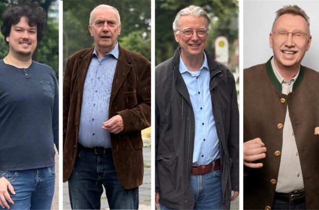 Montage von Porträts der vier Personen