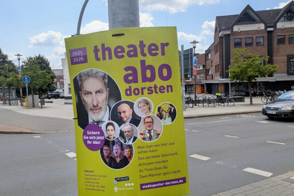 Plakat der Stadtagentur in Dorsten. 