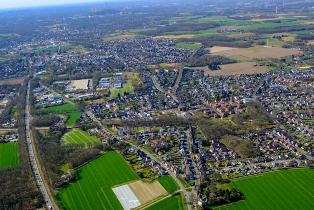 Der Norden der Stadt Herten, von oben betrachtet.