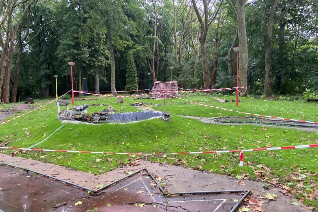 So sah die Minigolf-Anlage zuvor aus. Seitdem hat sich etwas getan im Goldschmieding-Park. Aber was: Umbau oder Verschönerungsmaßnahmen?