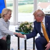 Von der Leyen und Trump treffen sich.
